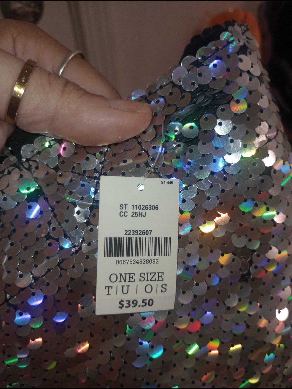 Y2K PINK Victoria's Secret Sparkling Silver Sequin Tote Bag - Picture 5 of 5